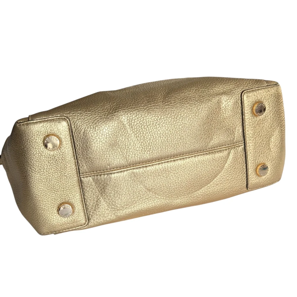 Michael Kors Rilley Gold Leather Convertible Bag